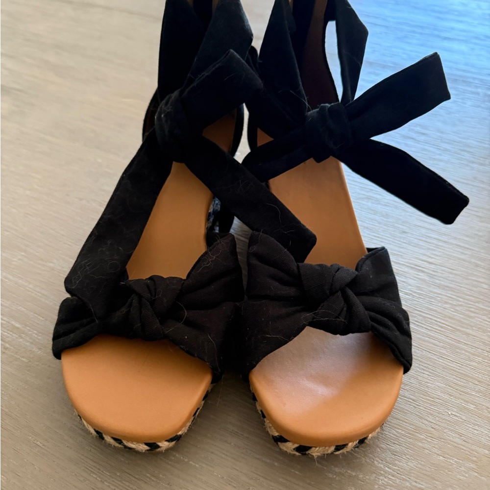 UGG Black Espadrille Sandals